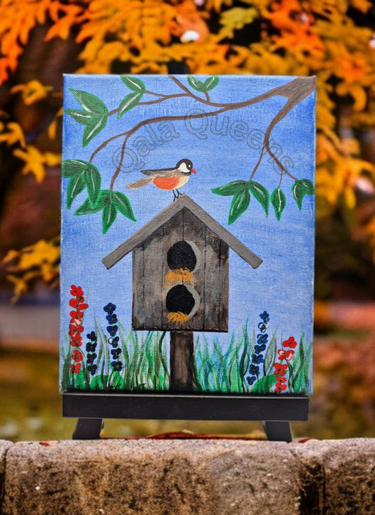 "A Feathered Loaner" Canvas Paining
