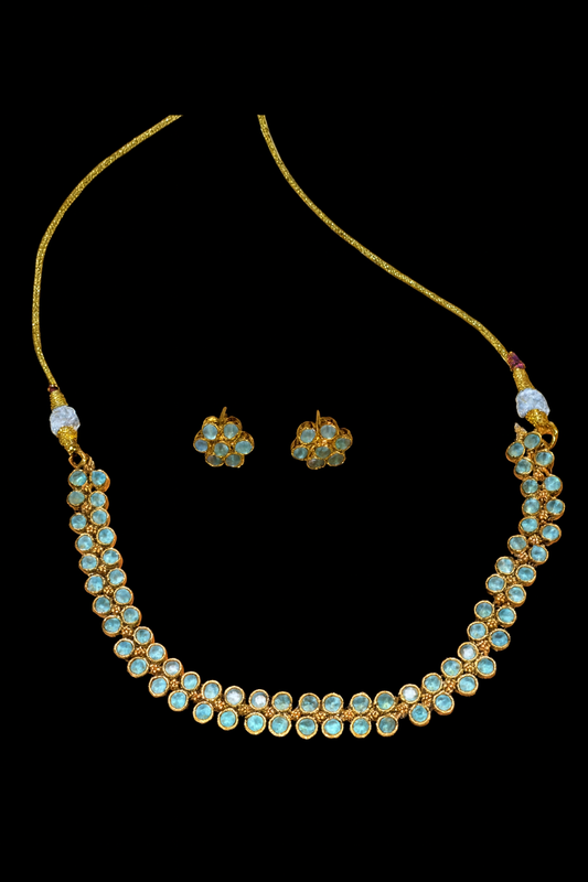 Stone necklace with earring