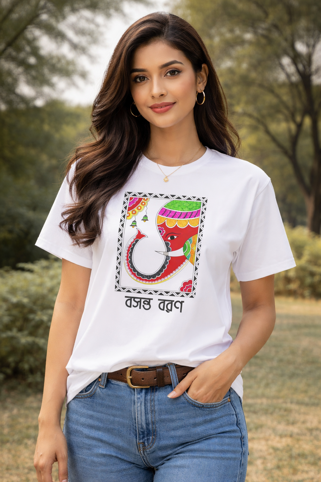 Harmony in Colors (Madhubani) - Short-Sleeve Unisex T-Shirt