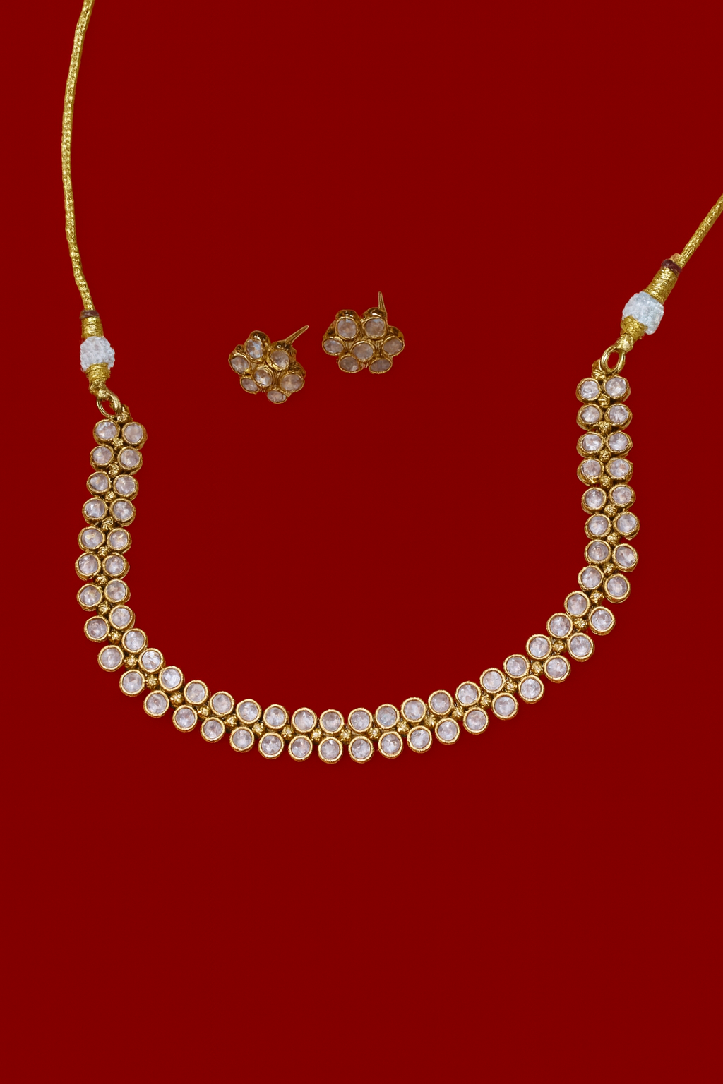Stone necklace with earring
