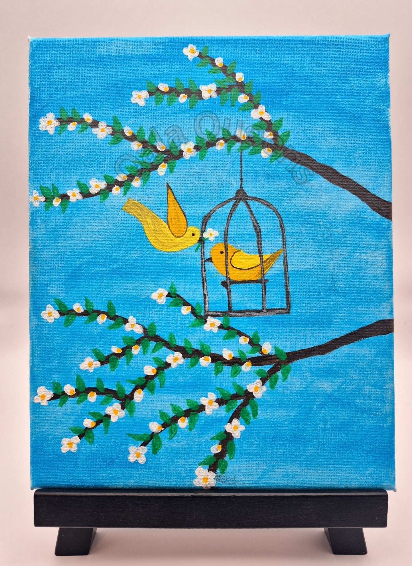 "Love Through the Bars" Canvas Paining