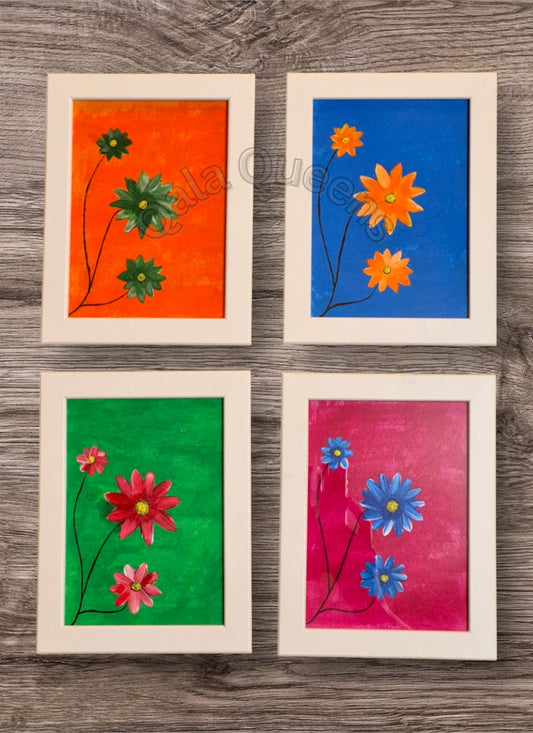"Petals in Contrast - The Same, Yet Different" Paper Painting