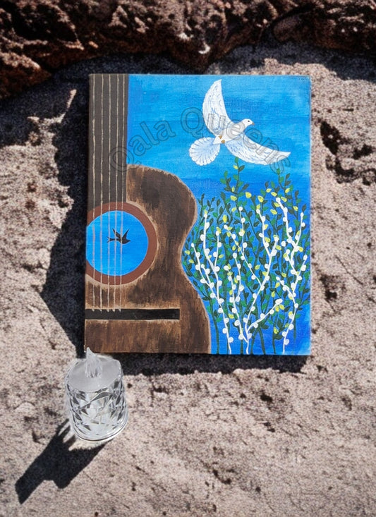 "The Cage of Music, the Wings of Air" Canvas Paining
