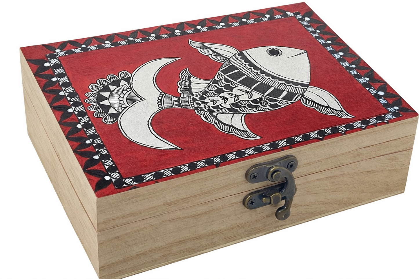 Keepsake/Jewelry Box with Madhubani Design