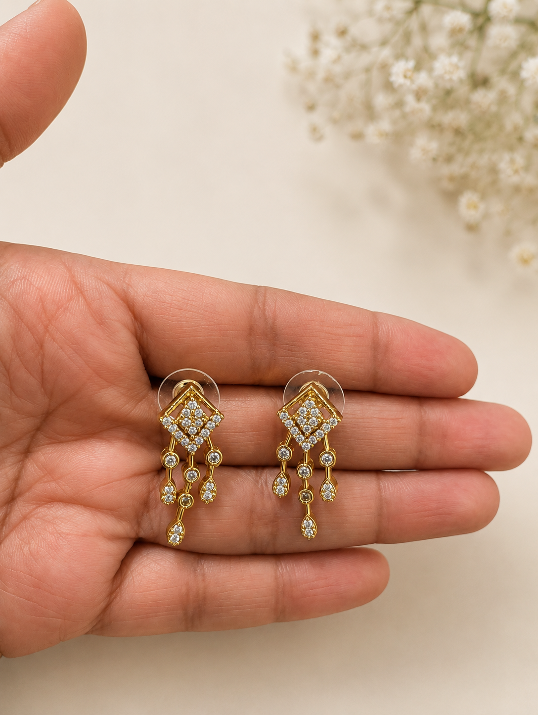 Luxury Waterfall Diamond Necklace & Earrings Set