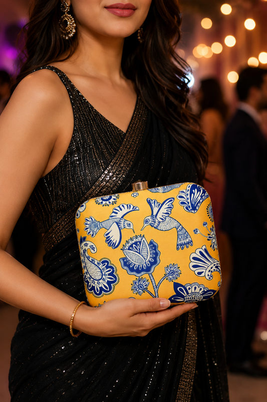 Golden Hummingbird Clutch Bag | Premium Women’s Evening Purse
