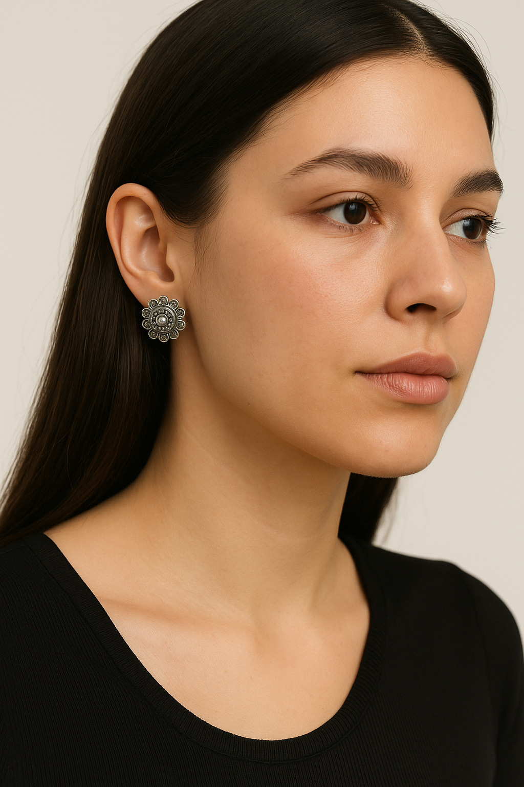Silver earrings 2110