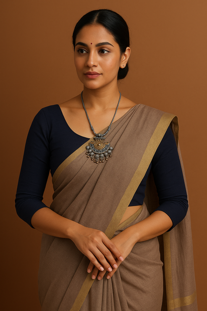 Silver long chain with pendant 2107