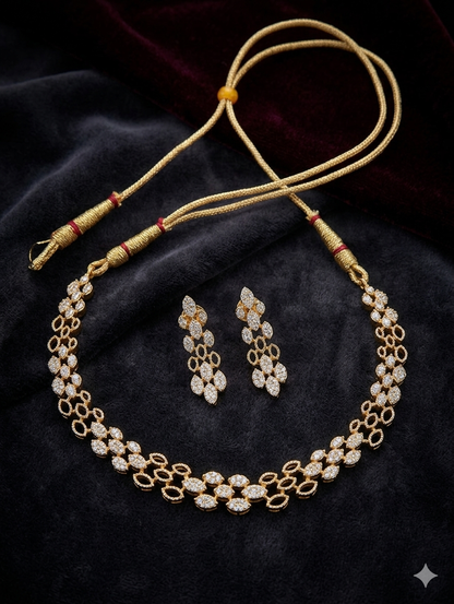 Minimalist Luxury Marquise Necklace & Earrings Set