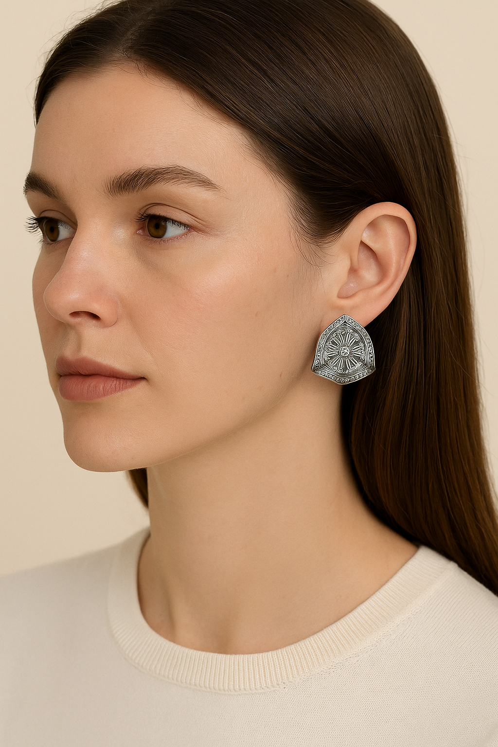 Silver earrings 2112