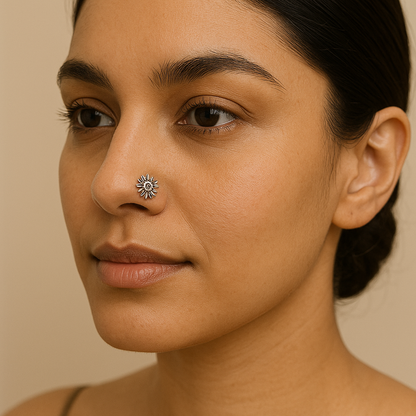 Statement Non-Piercing Nosepin | Modern Ethnic Jewelry